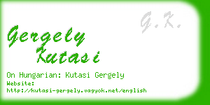 gergely kutasi business card